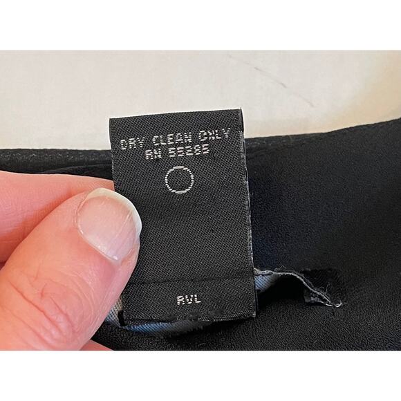 Express Black Silk Chiffon Sleeveless Cocktail Midi Dress, A-Line Size 9-10 - Picture 6 of 11